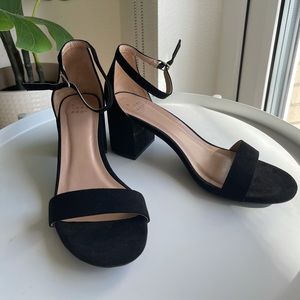 Simple Black Block Heel